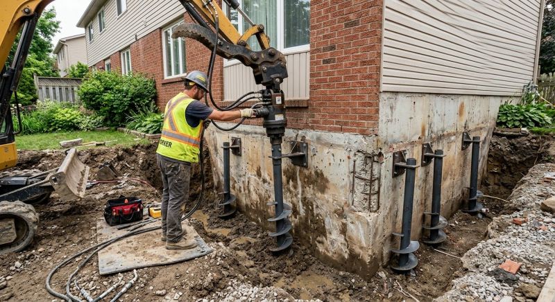 Helical Piers Installation in Toccoa, GA