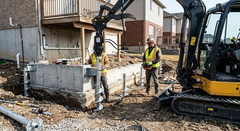 Helical Piers Installation in Toccoa, GA