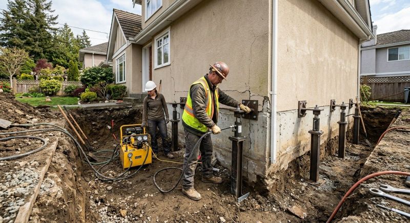 Sinking Foundation Repair in Rabun County, GA